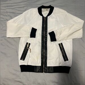 Michael Kors Black & White Bomber Jacket